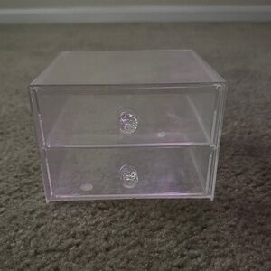 Transparent Dual-Drawer Makeup Organizer